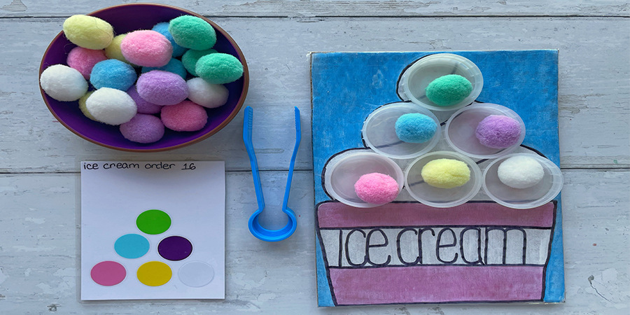ice cream making busy bag